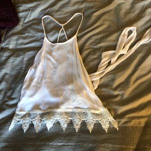 LA HEARTS White Open Back Halter top